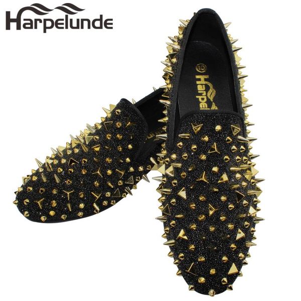 harpelunde men spikes shoes dress leather men rivets loafers, Black
harpelunde men spikes shoes dress leather men rivets loafers, Black