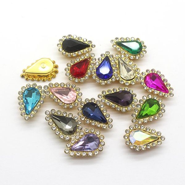new 12*20mm 10pcs/lot water drop mix color glass gold buttons for clothing diy handwork wedding dress beautiful shiny sqcydo new_dhbest, Black
new 12*20mm 10pcs/lot water drop mix color glass gold buttons for clothing diy handwork wedding dress beautiful shiny sqcydo new_dhbest, Black
