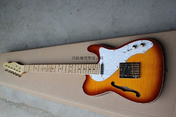 Free shipping Semi-hollow electric guitar models telecaster single F-hole gold metal guitar @9
Free shipping Semi-hollow electric guitar models telecaster single F-hole gold metal guitar @9