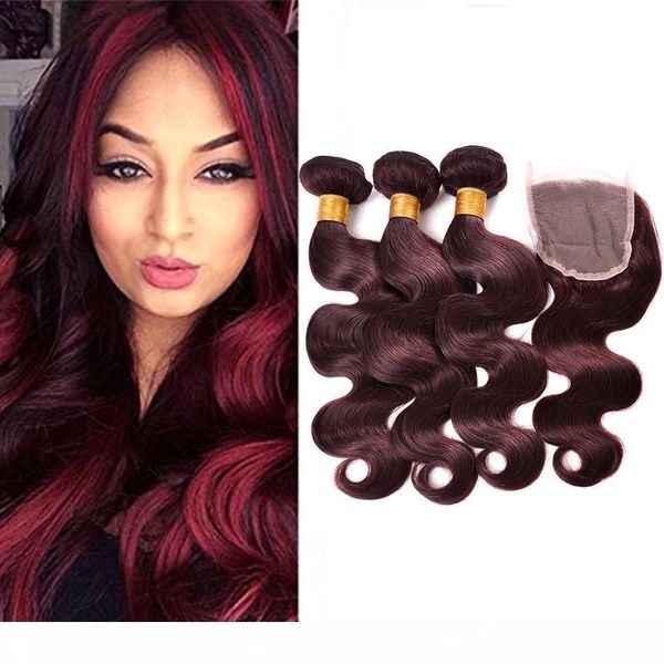 99j body wave hair with 4x4 lace closure burgundy peruvian human hair 3 bundles with closure wine red wavy hair, Black;brown
99j body wave hair with 4x4 lace closure burgundy peruvian human hair 3 bundles with closure wine red wavy hair, Black;brown
