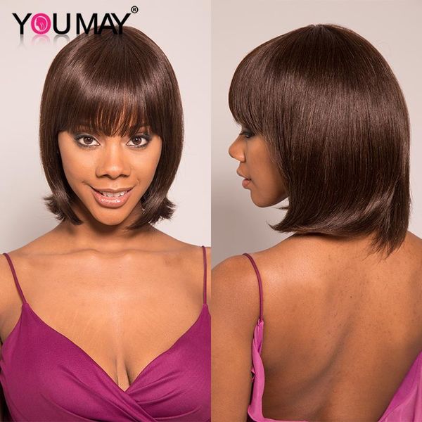 straight short bob human hair wigs pixie cut wig with bangs brazilian 100% human hair wig for women full machine made you may, Black;brown
straight short bob human hair wigs pixie cut wig with bangs brazilian 100% human hair wig for women full machine made you may, Black;brown