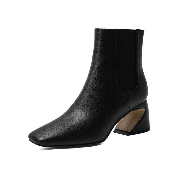genuine leather elastic band women winter boots square toe concise high heels pumps office lady shoes woman, Black
genuine leather elastic band women winter boots square toe concise high heels pumps office lady shoes woman, Black