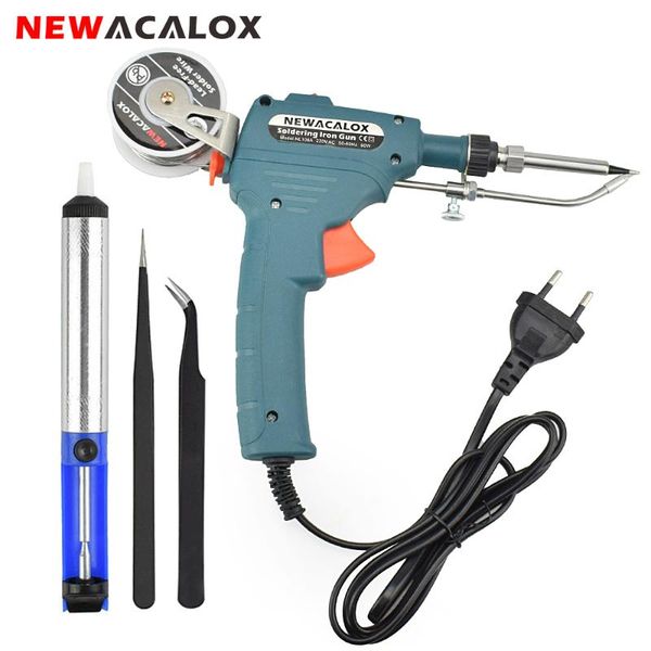 newacalox 110v/220v automatic send tin electrical soldering iron gun welding tool with tin wire desoldering pump 60w repair tool
newacalox 110v/220v automatic send tin electrical soldering iron gun welding tool with tin wire desoldering pump 60w repair tool