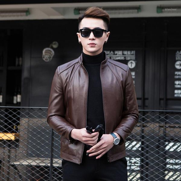 2020 genuine jacket men spring autumn sheepskin coat slim fit short motorcycle men's leather jackets 1yw61228 kj39221, Black
2020 genuine jacket men spring autumn sheepskin coat slim fit short motorcycle men's leather jackets 1yw61228 kj39221, Black
