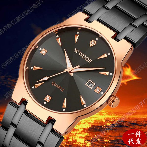 8876 inlaid new men's wwoor diamond watch quartz waterproof leisure steel band watch 0v1l, Slivery;brown
8876 inlaid new men's wwoor diamond watch quartz waterproof leisure steel band watch 0v1l, Slivery;brown