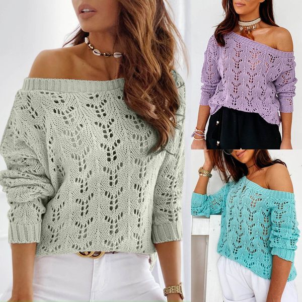 casual autumn 2020 women sweater long sleeve loose black kintted sweater hollow out sweaters vintage women clothing, White;black
casual autumn 2020 women sweater long sleeve loose black kintted sweater hollow out sweaters vintage women clothing, White;black