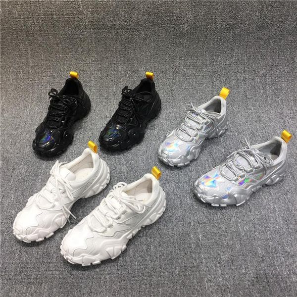 dad shoes 2020 spring new authentic leather women's shoes mesh round toe lace up casual non-slip sneakers, Black
dad shoes 2020 spring new authentic leather women's shoes mesh round toe lace up casual non-slip sneakers, Black