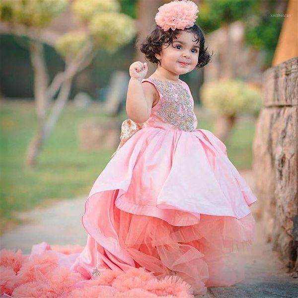 girl's dresses lovely pink beaded flower girls 2021 sleeveless puffy skirt sweep train pageant gowns kids party celerity dress1, Red;yellow
girl's dresses lovely pink beaded flower girls 2021 sleeveless puffy skirt sweep train pageant gowns kids party celerity dress1, Red;yellow