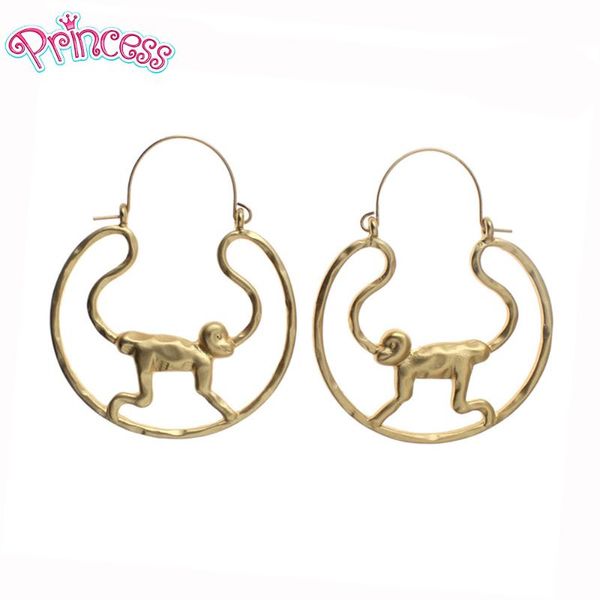 charm 2021 women's fashion gold silver symmetry monkey 2.1"x1.7" hoop earrings jewelry gift for girls lady wholesale ze18, Golden
charm 2021 women's fashion gold silver symmetry monkey 2.1"x1.7" hoop earrings jewelry gift for girls lady wholesale ze18, Golden