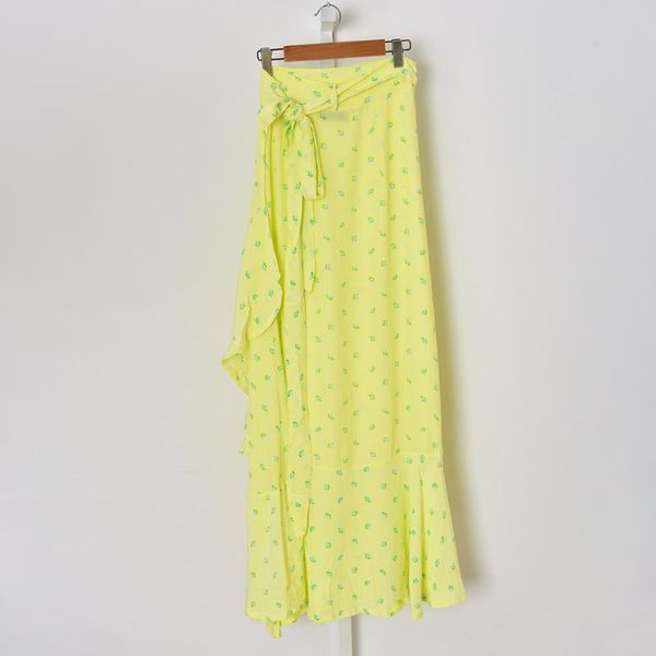 women's floral skirt asymmetrical ruffles fresh lace-up high waist female holiday skirt, Black
women's floral skirt asymmetrical ruffles fresh lace-up high waist female holiday skirt, Black