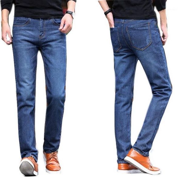 men's jeans men business casual straight slim fit denim pants trousers young man cotton cowboys jeans1, Blue
men's jeans men business casual straight slim fit denim pants trousers young man cotton cowboys jeans1, Blue