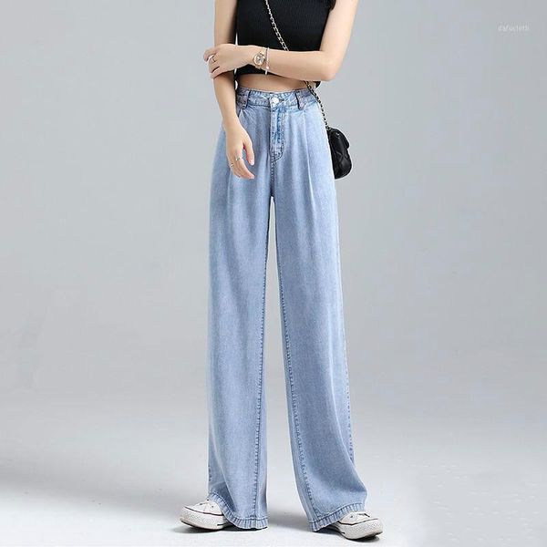 women summer thin loose denim jean elastic waist high waisted retro wide leg womens straight full-length pants jeans howdfeo1, Blue
women summer thin loose denim jean elastic waist high waisted retro wide leg womens straight full-length pants jeans howdfeo1, Blue