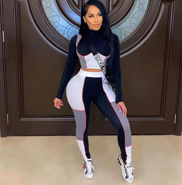da 2442b 2021ins high neck waist long sleeve t-shirt + trousers color matching trend sports suit, Tan;black
da 2442b 2021ins high neck waist long sleeve t-shirt + trousers color matching trend sports suit, Tan;black