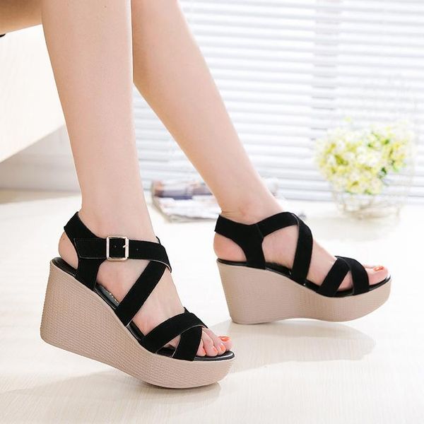 sandals size 25-61 wedges women genuine leather woman flip flops platform high-heeled slippers, Black
sandals size 25-61 wedges women genuine leather woman flip flops platform high-heeled slippers, Black