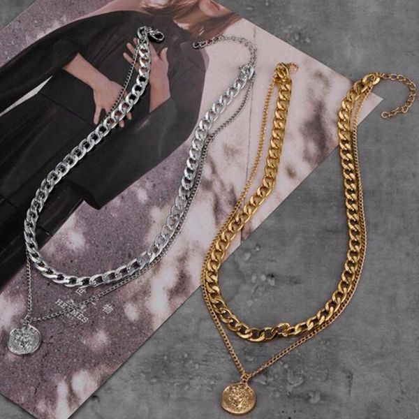 chokers diezi vintage multi-layer carved coin chain choker necklace for women gold silver color fashion chunky pendant, Golden;silver
chokers diezi vintage multi-layer carved coin chain choker necklace for women gold silver color fashion chunky pendant, Golden;silver
