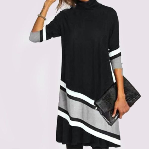 2021 winter turtleneck warm vintage print dress women autumn elegant long sleeves patchwork dresses female casual loose vestidos, Black;gray
2021 winter turtleneck warm vintage print dress women autumn elegant long sleeves patchwork dresses female casual loose vestidos, Black;gray
