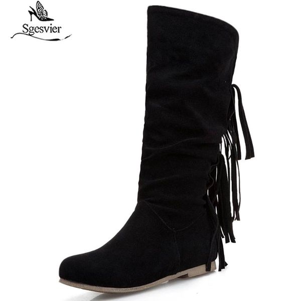 sgesvier red black brown fringe slip on autumn winter mid calf riding boots low chunky heel shoes woman footwear botas g670
sgesvier red black brown fringe slip on autumn winter mid calf riding boots low chunky heel shoes woman footwear botas g670