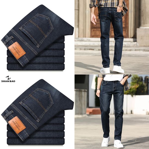 shan bao 2021 spring brand clothing new men's slim straight jeans classic retro style trend cotton stretch youth casual jeans q0105, Black;white
shan bao 2021 spring brand clothing new men's slim straight jeans classic retro style trend cotton stretch youth casual jeans q0105, Black;white