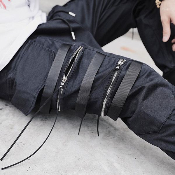 men's pants spring autumn fashion dark black men's zipper ribbon casual pocket cargo hairstylist clubwear street slacks trousers1
men's pants spring autumn fashion dark black men's zipper ribbon casual pocket cargo hairstylist clubwear street slacks trousers1