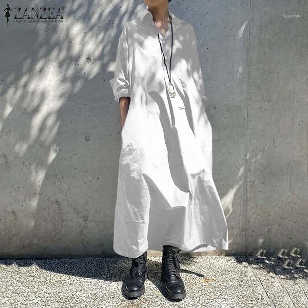 stylish solid baggy sundress zanzea lapel long shirt dress casual half placket oversized vestidos full sleeve kaftan robe femme1, Black;gray
stylish solid baggy sundress zanzea lapel long shirt dress casual half placket oversized vestidos full sleeve kaftan robe femme1, Black;gray