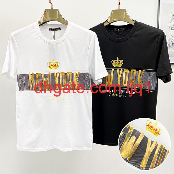 men's short sleeve men's crown colorful gold silk cotton t-shirt 2021 spring and summer european t-shirt men's fashion brand, White;black
men's short sleeve men's crown colorful gold silk cotton t-shirt 2021 spring and summer european t-shirt men's fashion brand, White;black