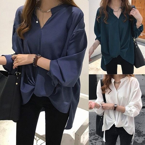 lantern sleeve elegant shirt white navy blue button vintage blouse v collar office ladies shirt female casual1
lantern sleeve elegant shirt white navy blue button vintage blouse v collar office ladies shirt female casual1