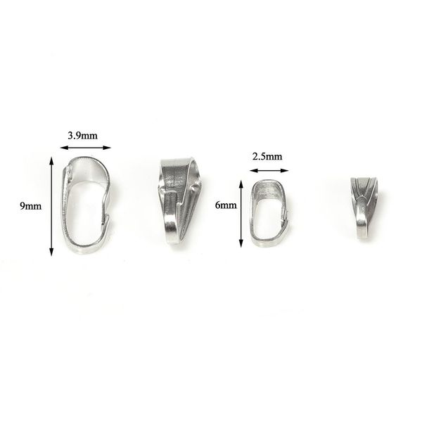 100pcs stainless steel 6x2.5 9x3.9mm pendant bails clips pendant connectors clasps jewelry findings components materials diy h bbydts, Black
100pcs stainless steel 6x2.5 9x3.9mm pendant bails clips pendant connectors clasps jewelry findings components materials diy h bbydts, Black