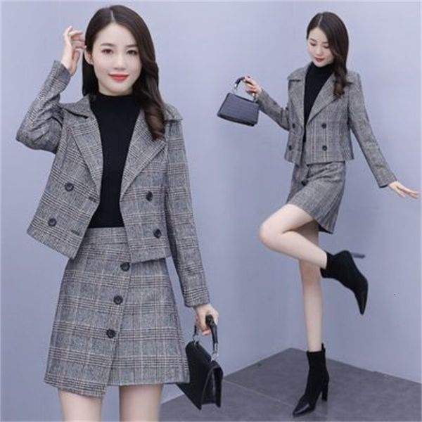 office design lady of winter tweed piece double breasted blazer skirt joint femme 4zux, White;black
office design lady of winter tweed piece double breasted blazer skirt joint femme 4zux, White;black