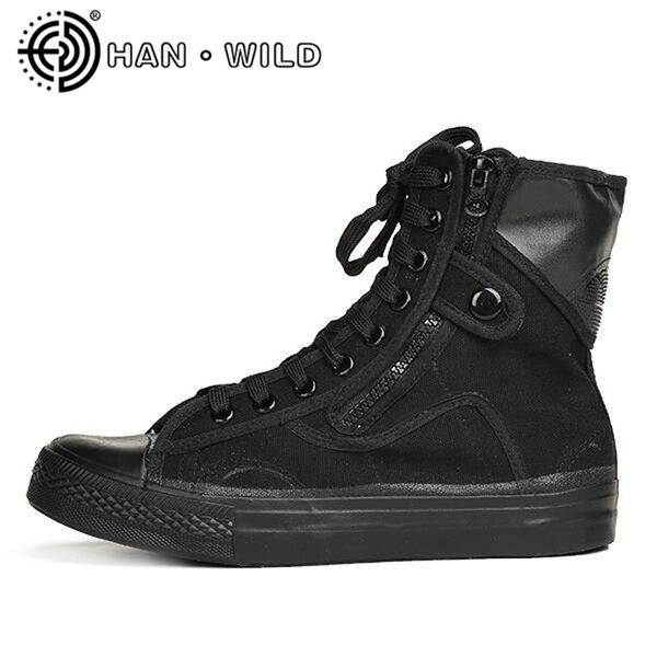 all black canvas shoes outdoor men's combat boots work&safety shoes lace up ankle botas men motorcycle boots plus size 46 y200915, Black;brown
all black canvas shoes outdoor men's combat boots work&safety shoes lace up ankle botas men motorcycle boots plus size 46 y200915, Black;brown