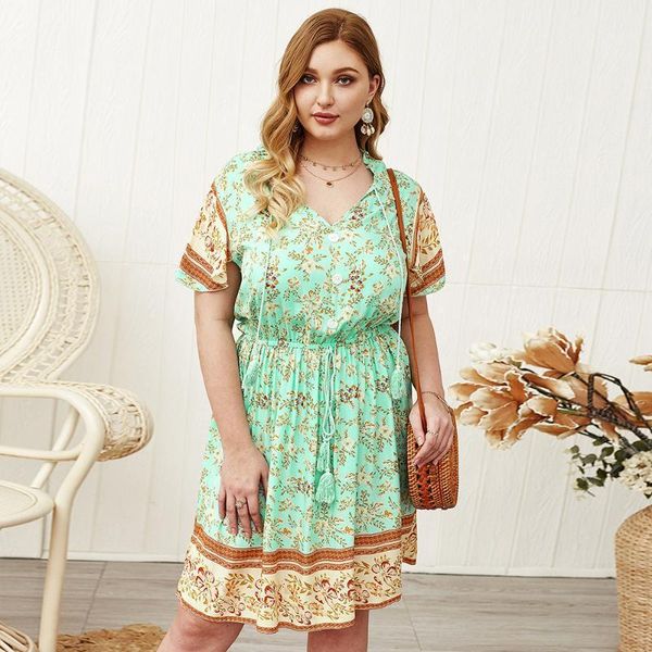 wzhzm summer dress female v-neck buttons short sleeve plus size 3xl 4xl tunic flower floral printed party elegant dresses women1, Black;gray
wzhzm summer dress female v-neck buttons short sleeve plus size 3xl 4xl tunic flower floral printed party elegant dresses women1, Black;gray