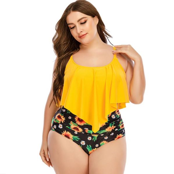 women two piece swimsuit ruffled flounce bikini set high waisted plus size bathing suit vintage bikinis size l-xxxxxl, White;black
women two piece swimsuit ruffled flounce bikini set high waisted plus size bathing suit vintage bikinis size l-xxxxxl, White;black