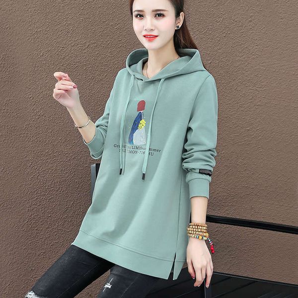 new of sweater in autumn 2020 medium length loose and versatile foreign style casual hoodie with thin for women, Black
new of sweater in autumn 2020 medium length loose and versatile foreign style casual hoodie with thin for women, Black