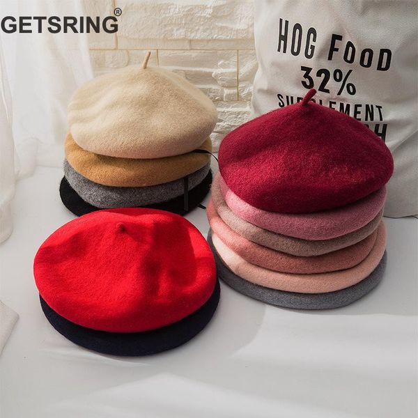 getsring women hat wool berets retro artist pumpkin cap painter hat cap solid beret hat beret women all match beret cap winter 201019, Blue;gray
getsring women hat wool berets retro artist pumpkin cap painter hat cap solid beret hat beret women all match beret cap winter 201019, Blue;gray