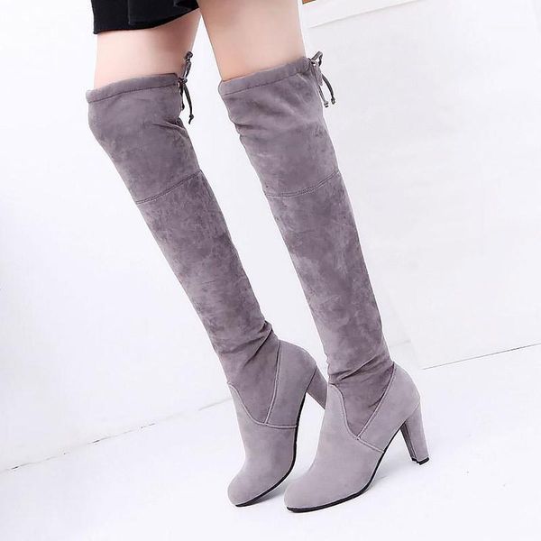 boots stretch faux suede women slim high shoes fashion over the knee lace-up winter heels1, Black
boots stretch faux suede women slim high shoes fashion over the knee lace-up winter heels1, Black