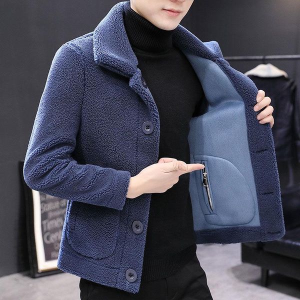 fashionable two-sided plush jacket winter cashmere and thickened men wear lambskin fur coat integrated clothes, Black;brown
fashionable two-sided plush jacket winter cashmere and thickened men wear lambskin fur coat integrated clothes, Black;brown