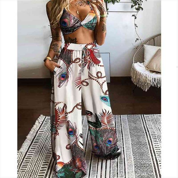 women two piece pants sets floral butterfly printed crop and loose wide leg pants casual boho 2pcs sets, White
women two piece pants sets floral butterfly printed crop and loose wide leg pants casual boho 2pcs sets, White