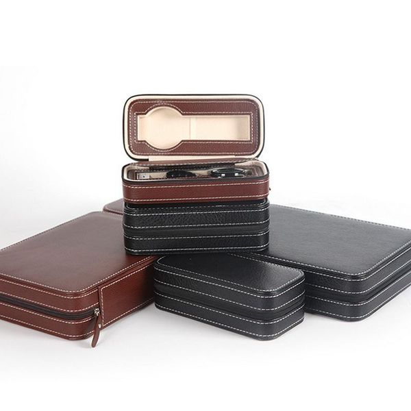 selling 2/4 grids leather watch box zipper style for convenient travel storage jewelry watch collector cases organizer box, Pink;blue
selling 2/4 grids leather watch box zipper style for convenient travel storage jewelry watch collector cases organizer box, Pink;blue