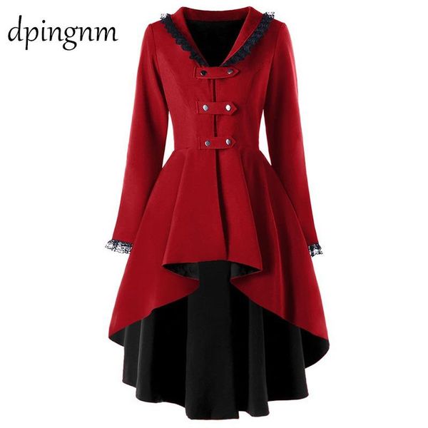 women's trench coats korean women coat clothes lapel long sleeve autumn loose hem irregular windbreaker female fashion, Tan;black
women's trench coats korean women coat clothes lapel long sleeve autumn loose hem irregular windbreaker female fashion, Tan;black