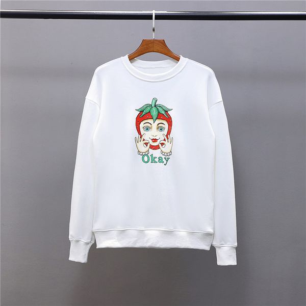 men stylish vintage sweatshirts mens womens autumn winter okay embroidery sweatshirt coat women cotton terry sweat shirts, Black
men stylish vintage sweatshirts mens womens autumn winter okay embroidery sweatshirt coat women cotton terry sweat shirts, Black