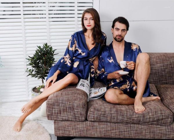 imitated silk fabric home clothes matching pajamas nightgown for men and women1, Black;red
imitated silk fabric home clothes matching pajamas nightgown for men and women1, Black;red