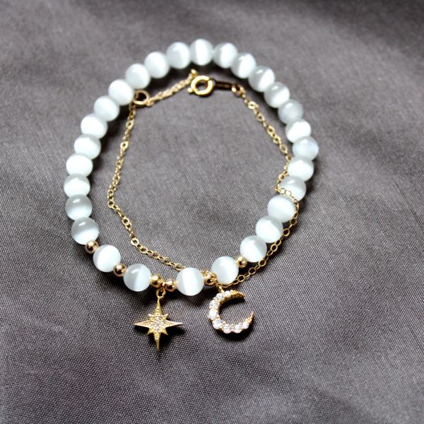cat's pink pink eye 925 sterling silver set chain crystal bracelet bracelet female gift star moon sun stone powder crystal cmu1g, Golden;silver
cat's pink pink eye 925 sterling silver set chain crystal bracelet bracelet female gift star moon sun stone powder crystal cmu1g, Golden;silver