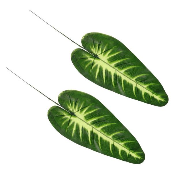 2 pcs artificial leaves green single leaf for home kitchen party decorations handcrafts (elephant ear leaves)
2 pcs artificial leaves green single leaf for home kitchen party decorations handcrafts (elephant ear leaves)