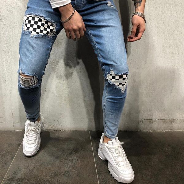 famous stylist ripped jeans for man 2021 slim stretch patch mens jean pants street fashion hip hop cozy denim trousers, Blue
famous stylist ripped jeans for man 2021 slim stretch patch mens jean pants street fashion hip hop cozy denim trousers, Blue