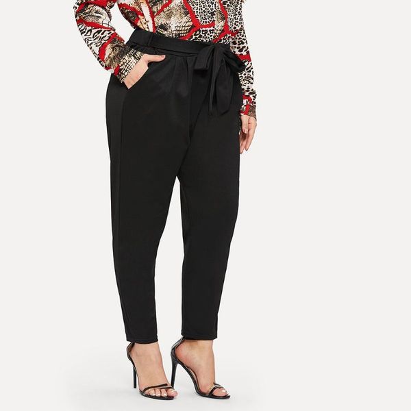 plus size women high waist bow sashes office ladies pencil pants solid elegant slim fit skinny oversize trousers pantalones1, Black;white
plus size women high waist bow sashes office ladies pencil pants solid elegant slim fit skinny oversize trousers pantalones1, Black;white