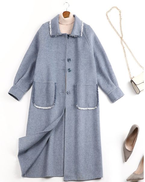 2021 new pure female wool big long double face fashion coat europe and station vvqw, Black;brown
2021 new pure female wool big long double face fashion coat europe and station vvqw, Black;brown