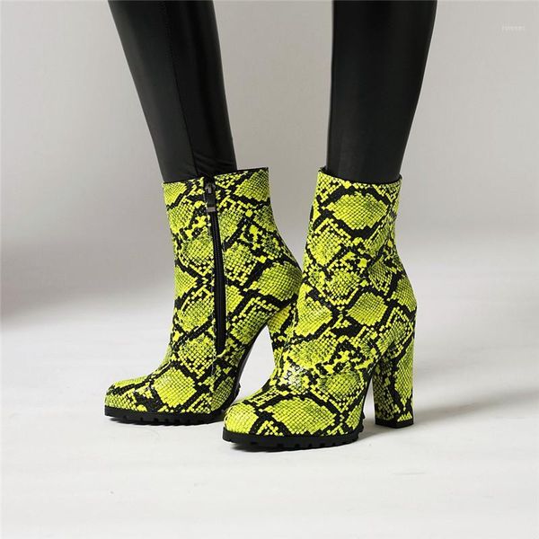 ymechic winter 2020 trendy booties woman snake print high heels boots women silver yellow block heel womens boots ankle shoes 421, Black
ymechic winter 2020 trendy booties woman snake print high heels boots women silver yellow block heel womens boots ankle shoes 421, Black