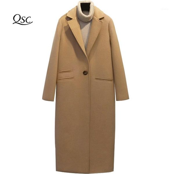 women's wool & blends women coat 2021 solid jacket winter long slim clothes casual turn-down collar polyes elegant coat1, Black
women's wool & blends women coat 2021 solid jacket winter long slim clothes casual turn-down collar polyes elegant coat1, Black