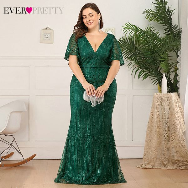 plus size sequined evening dresses ever pretty deep v-neck ruffles sleeve tulle sparkle mermaid party gowns robe femme soiree lj201118, White;black
plus size sequined evening dresses ever pretty deep v-neck ruffles sleeve tulle sparkle mermaid party gowns robe femme soiree lj201118, White;black