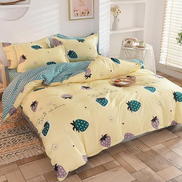 adults bedding set bed linen set bedding bed sheet pillowcase & duvet cover1