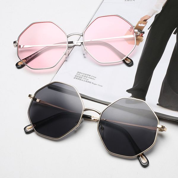 9 new polygon creative universal octagonal fashionable sunglasses metal frame glasses a01, White;black 
9 new polygon creative universal octagonal fashionable sunglasses metal frame glasses a01, White;black